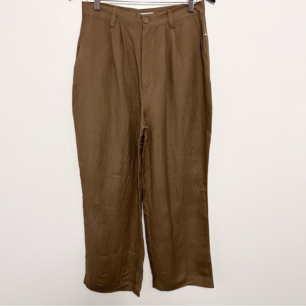 Rolla's Chloe Pleated Linen Blend Pants Size 12 - Picture 3 of 12